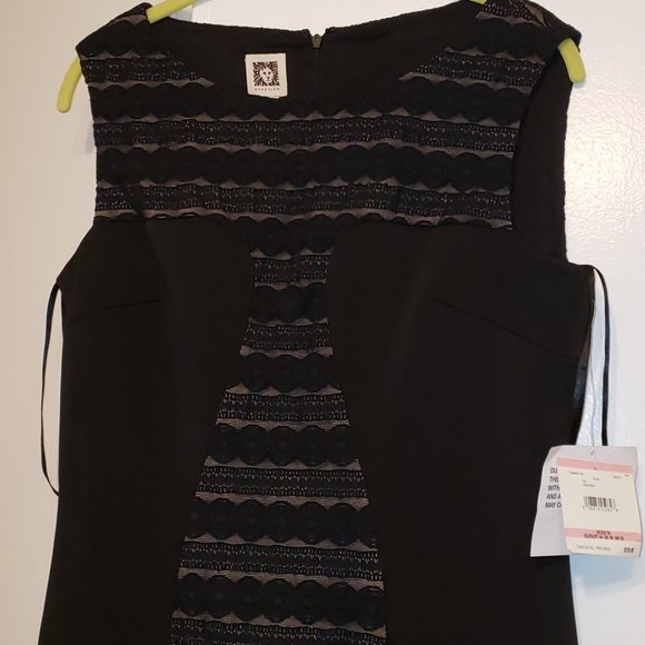 Anne Klein 10 dress black pattern NWT - Picture 2 of 4